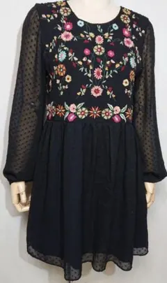 美品 ZARA ワンピース S ボタニカル ♪お買い得♪ — image 1