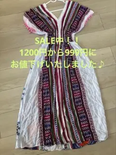 エスニック柄 ノースリーブワンピース — image 1