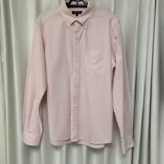 BEAMS HEART ボタンダウンシャツ ピンク ストライプ L — image 1