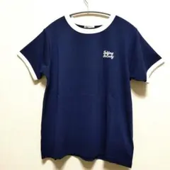 新品タグ付き　ehka　sopo　3D刺繍リンガーTシャツ　ネイビー — image 1