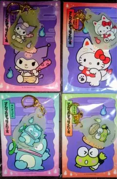 サンリオ キャラクターズ アクリルキーホルダー 4種セット　どろろん夜光 — image 1