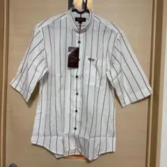 DECOY ストライプ柄 スタンドカラーシャツ Lサイズ — image 1
