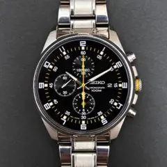 SEIKO SNDC89P1 逆輸入 クロノグラフ 黒文字盤 廃番 — image 1