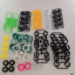 【未使用】ミニ四駆 小径ローハイト スーパーハードタイヤ＆ホイール 大量セット — image 1