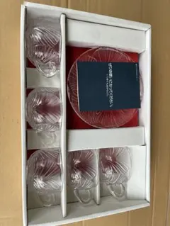 昭和　レトロ　ガラス　お皿　コップ — image 1