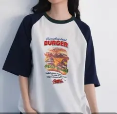 《美品》niko and⋯☆ハイカロリーラグランTシャツ　ネイビー — image 1