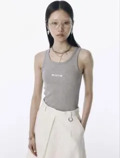 JOSE MOON RIB TANK TOP グレー — image 1