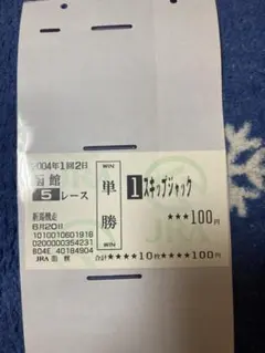 スキップジャック　単勝馬券　2004函館新馬戦　現地購入　かなりレア　おまけ付き — image 1