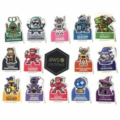 AWS summit 認定ステッカー 全14枚セット＋全冠認定 — image 1