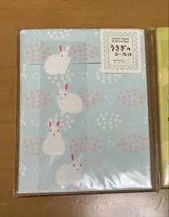 ミドリ レターセット シール付 うさぎ 便箋 封筒 — image 1