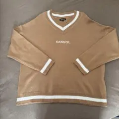 KANGOL ブラウン Vネック ニット — image 1