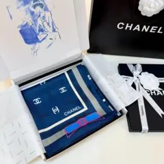 CHANEL スカーフ ネイビー ココマーク — image 1