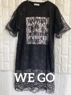 【WE GO】⭐︎BROWNY ⭐︎半袖⭐︎Tシャツワンピース⭐︎ブラック⭐︎レース — image 1