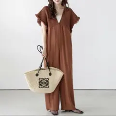 La-gemme サロペット オールインワン オレンジ — image 1