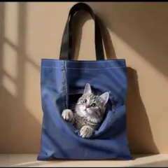 新品　猫　トートバッグ　ハンドバック — image 1