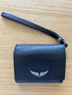 【美品】ザディグエヴォルテール レザー 二つ折り財布 黒 ウイング — image 1