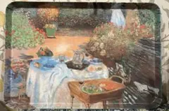 クロード・モネ 昼食（Le Déjeuner） イタリア製トレイ トレー お盆 — image 1