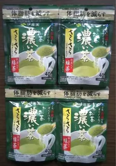 伊藤園 おーいお茶 さらさら濃い茶 袋 40g 4点セット — image 1