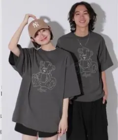 PAGEBOY 【Anui/2サイズ展開】GRMベアーTシャツ　チャコールグレー — image 1