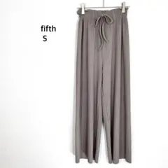 fifth フィフス◉ワイドパンツ イージーパンツ グレージュ リブ 楽ちん — image 1