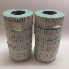 サトー　ハンドラベル SP・UN01C/赤二本線 弱粘 10巻入 — image 1