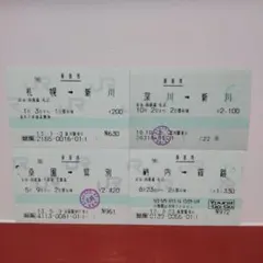JR北海道マルス券使用済 乗車券4種 — image 1