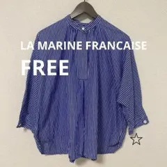 MT★★⭐︎様専用　マリンフランセラーズ　ストライプ　コットンタックブラウス7分袖 — image 1
