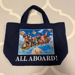 アニメ ONE PIECE トートバッグ 手提げ ALL ABOARD ネイビー — image 1