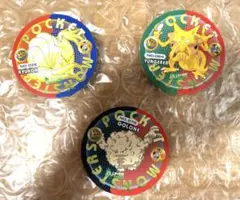 【美品　レア】ポケットモンスター 丸メンコ 3枚セット — image 1