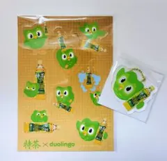 特茶 Duolingo アクリルキーホルダー ステッカーセット — image 1
