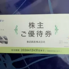 東武鉄道 株主ご優待券 （一部使用済み） — image 1