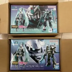 RG 1/144 初音ミクコラボ ガンダム＆ザクII 2種セット — image 1