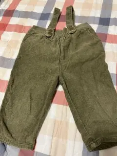 オリーブグリーン コーデュロイロンパース — image 1