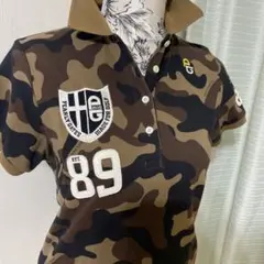 PEARLY GATES パーリーゲイツ 迷彩 カモフラ 半袖ポロシャツ S — image 1