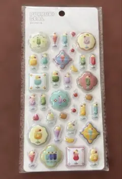 3COINS ぷっくりシール　クリームソーダ　 スリーコインズ　レトロ — image 1