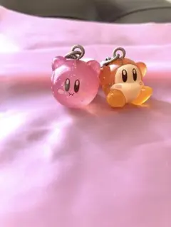 星のカービィ クリアマスコット 2種セット　めじるし　ガチャガチャ — image 1