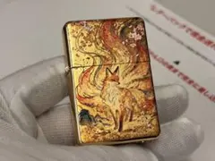 綺麗色の金色仕上げ 両目の九尾狐 オイルライター喫煙グッズ 新品 — image 1