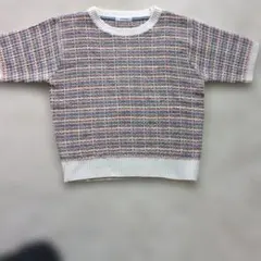 INGNI マルチカラー チェック柄 半袖ニット — image 1