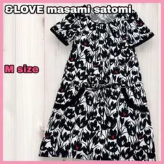 アンドラブ マサミサトミ &LOVE 半袖 チュニック ワンピース ハート 総柄 — image 1