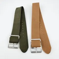 極美品 ハミルトン 18mm NATOタイプベルト 2本 セット — image 1