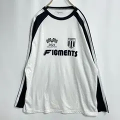 フィグメンツ（WEGO）ビッグラグランロンT　y2k　大きめ　白黒　F — image 1