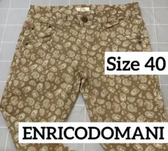 ☆お値下げ　ENRICODOMANI ベージュ　ペイズリー　サイズ40 美品 — image 1