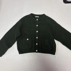 NICE CLAUP ダークグリーン カーディガン　フリーサイズ — image 1
