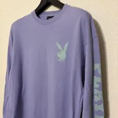 GU PLAYBOY コラボ ロンT 長袖Tシャツ メンズM パープル — image 1
