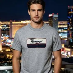 【USA直輸入】Flamingo ラスベガス限定 カレッジロゴTシャツ S — image 1