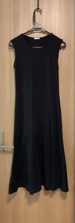 ブラック ノースリーブ ロングワンピース S — image 1