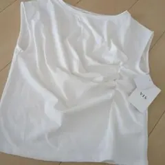 VIS ホワイト 半袖Tシャツ Fサイズ 今季新品未使用 — image 1