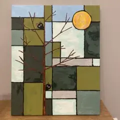 黒猫と月のアートパネル 絵画 — image 1