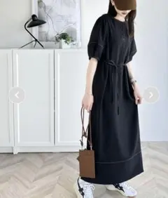 クラシカルエルフ　前後2WAY 配色ステッチランタンスリーブワンピース　XL — image 1