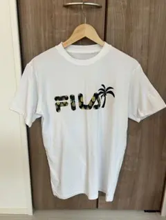 FILA パイナップル柄ロゴ Tシャツ ホワイト Lサイズ — image 1